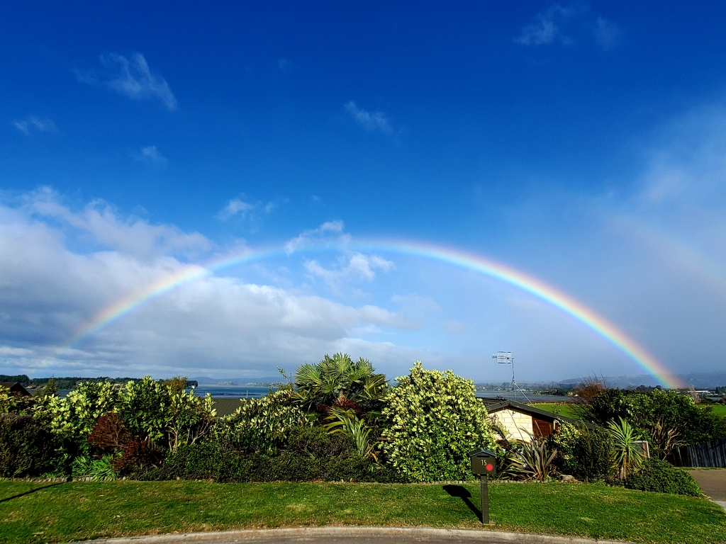 NZで見れたとてもきれいな虹